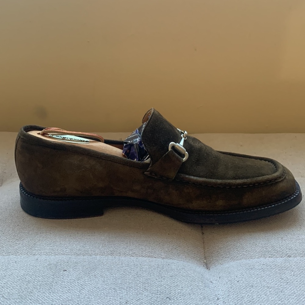 City Slicker Men's Brown Suede Shoes with Horsebit Size 10 SB11 - Picture 2 of 15
